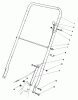 Toro 22035 - Lawnmower, 1987 (7000001-7999999) Listas de piezas de repuesto y dibujos HANDLE ASSEMBLY (MODEL 22030)