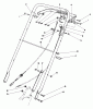Toro 22030 - Lawnmower, 1987 (7000001-7999999) Listas de piezas de repuesto y dibujos HANDLE ASSEMBLY (MODEL 22035)