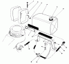 Toro 22030 - Lawnmower, 1988 (8000001-8999999) Listas de piezas de repuesto y dibujos GAS TANK ASSEMBLY