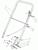 Toro 22035 - Lawnmower, 1988 (8002990-8999999) Listas de piezas de repuesto y dibujos HANDLE ASSEMBLY (MODEL 22030)