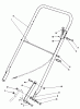 Toro 22035 - Lawnmower, 1990 (0000001-0999999) Listas de piezas de repuesto y dibujos HANDLE ASSEMBLY (MODEL 22030)