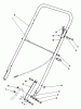 Toro 22035 - Lawnmower, 1991 (1000001-1999999) Listas de piezas de repuesto y dibujos HANDLE ASSEMBLY (MODEL 22030)