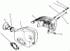 Toro 22031 - ProLine 21" Recycler Lawnmower, 1995 (5900001-5999999) Listas de piezas de repuesto y dibujos MUFFLER ASSEMBLY (MODEL NO. 47PR4-3)