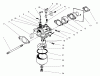 Toro 22031 - ProLine 21" Recycler Lawnmower, 1996 (6900001-6999999) Listas de piezas de repuesto y dibujos CABURETOR ASSEMBLY (MODEL NO. 47PT6-3)