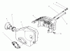 Toro 22031 - ProLine 21" Recycler Lawnmower, 1996 (6900001-6999999) Listas de piezas de repuesto y dibujos MUFFLER ASSEMBLY (MODEL NO. 47PT6-3)