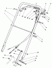Toro 22035 - Lawnmower, 1988 (8000001-8002989) Listas de piezas de repuesto y dibujos HANDLE ASSEMBLY (MODEL 22035)