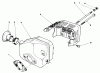 Toro 22035C - Lawnmower, 1988 (8000001-8999999) Listas de piezas de repuesto y dibujos MUFFLER ASSEMBLY (MODEL NO. 47PH7)