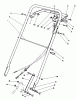 Toro 22035C - Lawnmower, 1989 (9000001-9999999) Listas de piezas de repuesto y dibujos HANDLE ASSEMBLY
