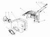 Toro 22035C - Lawnmower, 1989 (9000001-9999999) Listas de piezas de repuesto y dibujos MUFFLER ASSEMBLY (MODEL NO. 47PJ8)