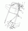 Toro 22036 - Lawnmower, 1990 (0000001-0999999) Listas de piezas de repuesto y dibujos HANDLE ASSEMBLY
