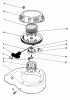 Toro 22036 - Lawnmower, 1990 (0000001-0999999) Listas de piezas de repuesto y dibujos RECOIL ASSEMBLY (MODEL NO. 47PK9-3)