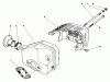 Toro 22036 - Lawnmower, 1991 (1000001-1999999) Listas de piezas de repuesto y dibujos MUFFLER ASSEMBLY (MODEL NO. 47PL0-3)