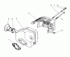 Toro 22037B - Proline 21" Recycler Mower, 1993 (39000001-39999999) Listas de piezas de repuesto y dibujos MUFFLER ASSEMBLY (MODEL NO. 47PN2-3)