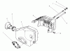 Toro 22038 - Rear Bagger Mower, 1998 (8900001-8999999) Listas de piezas de repuesto y dibujos MUFFLER ASSEMBLY (MODEL NO 47PT7-3)