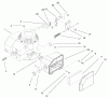 Toro 22040 - ProLine 21" Recycler II Lawnmower, 2000 (200000001-200999999) Listas de piezas de repuesto y dibujos ENGINE & AIR FILTER ASSEMBLY