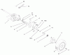 Toro 22040 - ProLine 21" Recycler II Lawnmower, 2001 (210000001-210999999) Listas de piezas de repuesto y dibujos GEAR CASE AND REAR WHEEL ASSEMBLY
