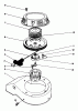 Toro 22041 - Lawnmower, 1991 (1000001-1999999) Listas de piezas de repuesto y dibujos RECOIL ASSEMBLY (MODEL NO. 47PL0-3)