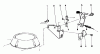 Toro 22042 - Lawnmower, 1991 (1000001-1999999) Listas de piezas de repuesto y dibujos BRAKE ASSEMBLY