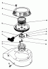 Toro 22043 - Lawnmower, 1993 (3900001-3900964) Listas de piezas de repuesto y dibujos RECOIL ASSEMBLY (MODEL NO. 47PN2-7)