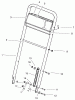 Toro 22043 - Lawnmower, 1996 (6900001-6999999) Listas de piezas de repuesto y dibujos HANDLE ASSEMBLY