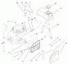 Toro 22043 - Recycler Mower, 2001 (210000001-210999999) Listas de piezas de repuesto y dibujos FUEL TANK AND BRACKET ASSEMBLY