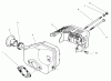 Toro 22045 - Recycler Mower, 1998 (8900001-8999999) Listas de piezas de repuesto y dibujos MUFFLER ASSEMBLY (MODEL NO. 47PT7-7)