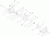 Toro 22045 - Recycler Mower, 2000 (200000001-200999999) Listas de piezas de repuesto y dibujos GEAR CASE & REAR WHEEL ASSEMBLY