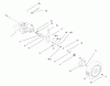 Toro 22161 - Recycler Mower, 1998 (8900001-8999999) Listas de piezas de repuesto y dibujos GEAR CASE & REAR WHEEL ASSEMBLY