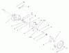 Toro 22162 - Recycler Mower, 1999 (9900001-9999999) Listas de piezas de repuesto y dibujos GEAR CASE & REAR WHEEL ASSEMBLY