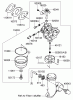 Toro 22163 (PT21) - PT21 Trim Mower, 2007 (270000001-270999999) Listas de piezas de repuesto y dibujos CARBURETOR ASSEMBLY KAWASAKI FJ180V-AS28