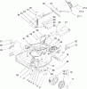 Toro 22168 - 21" Heavy-Duty Recycler/Rear Bagger Lawnmower, 2004 (240000001-240999999) Listas de piezas de repuesto y dibujos DECK, CHUTE AND WHEEL ASSEMBLY
