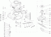 Toro 22168 - 21" Heavy-Duty Recycler/Rear Bagger Lawnmower, 2004 (240000001-240999999) Listas de piezas de repuesto y dibujos ENGINE AND BELT AND BLADE ASSEMBLY