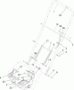 Toro 22168 - 21" Heavy-Duty Recycler/Rear Bagger Lawnmower, 2004 (240000001-240999999) Listas de piezas de repuesto y dibujos LOWER HANDLE ASSEMBLY