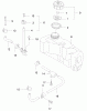 Toro 22171 - Recycler Mower, 1999 (9900001-9999999) Listas de piezas de repuesto y dibujos FUEL TANK/FUEL VALVE