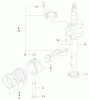 Toro 22172 - Recycler Mower, 1999 (9900001-9999999) Listas de piezas de repuesto y dibujos PISTON/CRANKSHAFT