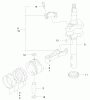 Toro 22172 - Recycler Mower, 2002 (220000001-220999999) Listas de piezas de repuesto y dibujos PISTON AND CRANKSHAFT ASSEMBLY