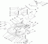 Toro 22191 - 21" Heavy-Duty Recycler/Rear Bagger Lawn Mower, 2007 (270000001-270999999) Listas de piezas de repuesto y dibujos HOUSING, CHUTE AND WHEEL ASSEMBLY