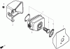 Toro 22196 - 21" Heavy-Duty Recycler/Rear Bagger Lawn Mower, 2009 (290000001-290999999) Listas de piezas de repuesto y dibujos MUFFLER ASSEMBLY HONDA GXV160UH2 T1AH
