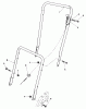 Toro 22510 - Lawnmower, 1988 (8000001-8999999) Listas de piezas de repuesto y dibujos HANDLE ASSEMBLY