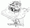 Toro 22525 - Lawnmower, 1987 (7000001-7999999) Listas de piezas de repuesto y dibujos ENGINE ASSEMBLY (MODEL NO. 22525)