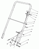 Toro 22621 - Lawnmower, 1987 (7000001-7999999) Listas de piezas de repuesto y dibujos HANDLE ASSEMBLY (MODEL NO. 22525)