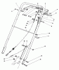 Toro 22525 - Lawnmower, 1987 (7000001-7999999) Listas de piezas de repuesto y dibujos HANDLE ASSEMBLY (MODEL NO. 22621)