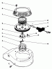 Toro 22580 - Lawnmower, 1990 (0000001-0999999) Listas de piezas de repuesto y dibujos RECOIL ASSEMBLY (MODEL NO. 47PK9-3)