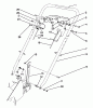 Toro 22581 - Lawnmower, 1991 (1000001-1999999) Listas de piezas de repuesto y dibujos HANDLE ASSEMBLY