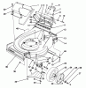 Toro 22581 - Lawnmower, 1991 (1000001-1999999) Listas de piezas de repuesto y dibujos HOUSING & WHEEL ASSEMBLY