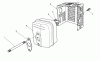 Toro 22621 - Lawnmower, 1990 (0000001-0999999) Listas de piezas de repuesto y dibujos MUFFLER ASSEMBLY (ENGINE MODEL NO. VMH7-4)