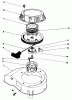 Toro 22700C - Lawnmower, 1988 (8000001-8999999) Listas de piezas de repuesto y dibujos ENGINE ASSEMBLY MODEL NO. 47PH7 #6