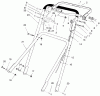 Toro 22701B - Lawnmower, 1996 (69000001-69999999) Listas de piezas de repuesto y dibujos HANDLE ASSEMBLY