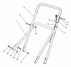 Toro 22710C - Lawnmower, 1989 (SN 9900001-9999999) Listas de piezas de repuesto y dibujos HANDLE ASSEMBLY