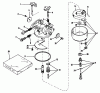 Toro 23100 - 21" Whirlwind Hevi-Duty Lawnmower, 1964 (4000001-4999999) Listas de piezas de repuesto y dibujos CARBURETOR NO. 630996